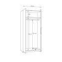 Forte CADIXO CDXS82-D78 Szafa ubraniowa 2-drzwiowa Dąb Artisan Forte CADIXO CDXS82-D78 Szafa ubraniowa 2-drzwiowa Dąb Artisan