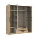 Forte CADIXO CDXS84S-D78 Szafa ubraniowa 4-drzwiowa Dąb Artisan Forte CADIXO CDXS84S-D78 Szafa ubraniowa 4-drzwiowa Dąb Artisan