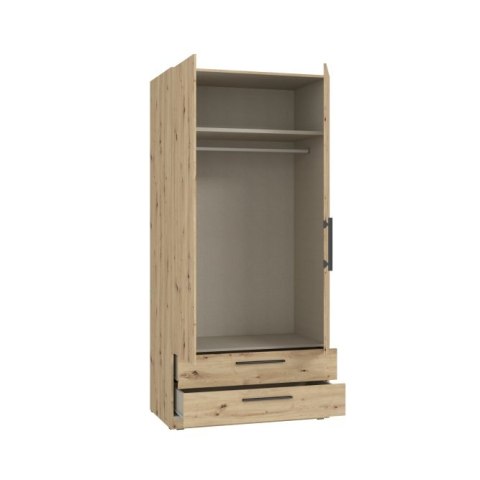 Forte CADIXO CDXS87-D78 Szafa ubraniowa 2-drzwiowa Dąb Artisan Forte CADIXO CDXS87-D78 Szafa ubraniowa 2-drzwiowa Dąb Artisan