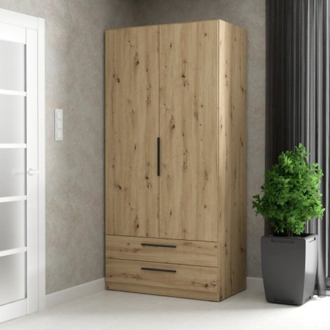 Forte CADIXO CDXS87-D78 Szafa ubraniowa 2-drzwiowa Dąb Artisan Forte CADIXO CDXS87-D78 Szafa ubraniowa 2-drzwiowa Dąb Artisan