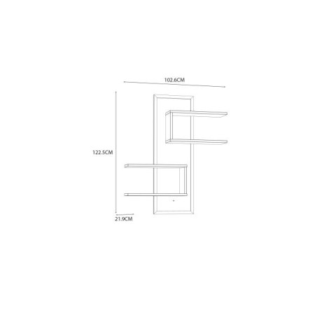 Forte JYTANA JTNB01-M635 Półka wisząca Dąb Mauvella / Czarny Forte JYTANA JTNB01-M635 Półka wisząca Dąb Mauvella / Czarny