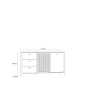 Forte JYTANA JTNK233R-M635 Komoda szeroka, zamykane szafki, szuflady Dąb Mauvella / Czarny Forte JYTANA JTNK233R-M635 Komoda szeroka, zamykane szafki, szuflady Dąb Mauvella / Czarny