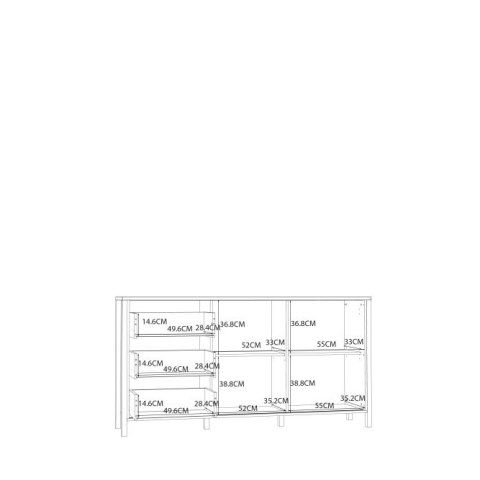 Forte JYTANA JTNK233R-M635 Komoda szeroka, zamykane szafki, szuflady Dąb Mauvella / Czarny Forte JYTANA JTNK233R-M635 Komoda szeroka, zamykane szafki, szuflady Dąb Mauvella / Czarny