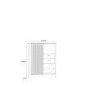 Forte JYTANA JTNR323L-M635 Szafka stojąca, półki, szuflady Dąb Mauvella / Czarny Forte JYTANA JTNR323L-M635 Szafka stojąca, półki, szuflady Dąb Mauvella / Czarny