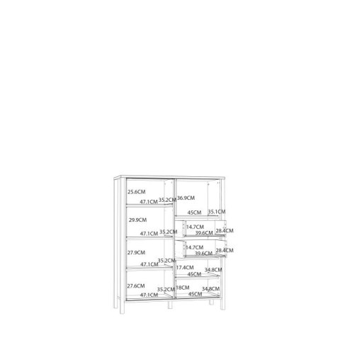 Forte JYTANA JTNR323L-M635 Szafka stojąca, półki, szuflady Dąb Mauvella / Czarny Forte JYTANA JTNR323L-M635 Szafka stojąca, półki, szuflady Dąb Mauvella / Czarny