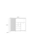 Forte JYTANA JTNR332L-M635 Szafka stojąca, półki, szuflady Dąb Mauvella / Czarny Forte JYTANA JTNR332L-M635 Szafka stojąca, półki, szuflady Dąb Mauvella / Czarny