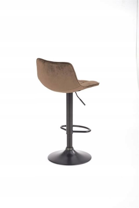 HOKER TAPICEROWANY REGULOWANA WYSOKOŚĆ KRZESŁO BAROWE H95 TKANINA VELVET beżowy HALMAR stelaż metalowy podpórka na nogi HOKER TAPICEROWANY REGULOWANA WYSOKOŚĆ KRZESŁO BAROWE H95 TKANINA VELVET beżowy HALMAR stelaż metalowy podpórka na nogi