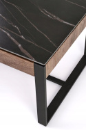ŁAWA PROSTOKĄTNA 121x61 SPIEK czarny marmur / MDF orzechowy RAMONA HALMAR STELAŻ METALOWY CZARNY DO SALONU DO POKOJU ŁAWA PROSTOKĄTNA 121x61 SPIEK czarny marmur / MDF orzechowy RAMONA HALMAR STELAŻ METALOWY CZARNY DO SALONU DO POKOJU