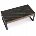 ŁAWA PROSTOKĄTNA 121x61 SPIEK czarny marmur / MDF orzechowy RAMONA HALMAR STELAŻ METALOWY CZARNY DO SALONU DO POKOJU ŁAWA PROSTOKĄTNA 121x61 SPIEK czarny marmur / MDF orzechowy RAMONA HALMAR STELAŻ METALOWY CZARNY DO SALONU DO POKOJU