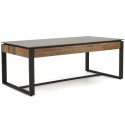 ŁAWA PROSTOKĄTNA 121x61 SPIEK czarny marmur / MDF orzechowy RAMONA HALMAR STELAŻ METALOWY CZARNY DO SALONU DO POKOJU ŁAWA PROSTOKĄTNA 121x61 SPIEK czarny marmur / MDF orzechowy RAMONA HALMAR STELAŻ METALOWY CZARNY DO SALONU DO POKOJU