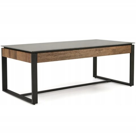 ŁAWA PROSTOKĄTNA 121x61 SPIEK czarny marmur / MDF orzechowy RAMONA HALMAR STELAŻ METALOWY CZARNY DO SALONU DO POKOJU ŁAWA PROSTOKĄTNA 121x61 SPIEK czarny marmur / MDF orzechowy RAMONA HALMAR STELAŻ METALOWY CZARNY DO SALONU DO POKOJU