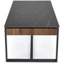 ŁAWA PROSTOKĄTNA 121x61 SPIEK czarny marmur / MDF orzechowy RAMONA HALMAR STELAŻ METALOWY CZARNY DO SALONU DO POKOJU ŁAWA PROSTOKĄTNA 121x61 SPIEK czarny marmur / MDF orzechowy RAMONA HALMAR STELAŻ METALOWY CZARNY DO SALONU DO POKOJU