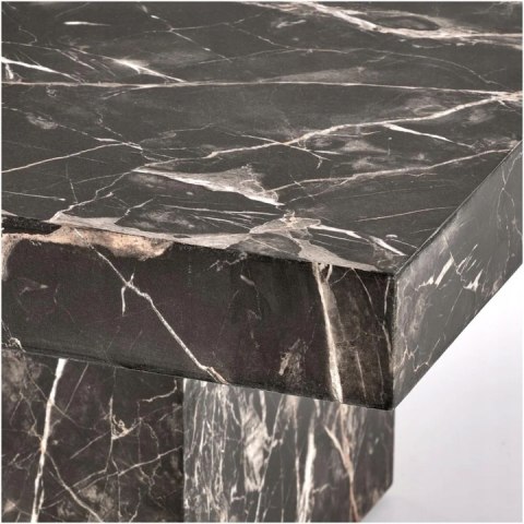 ŁAWA KWADRATOWA CZARNY MARMUR 80x80 MONOLIT HALMAR OKLEINOWANA PŁYTA MEBLOWA DO SALONU DO POKOJU ŁAWA KWADRATOWA CZARNY MARMUR 80x80 MONOLIT HALMAR OKLEINOWANA PŁYTA MEBLOWA DO SALONU DO POKOJU