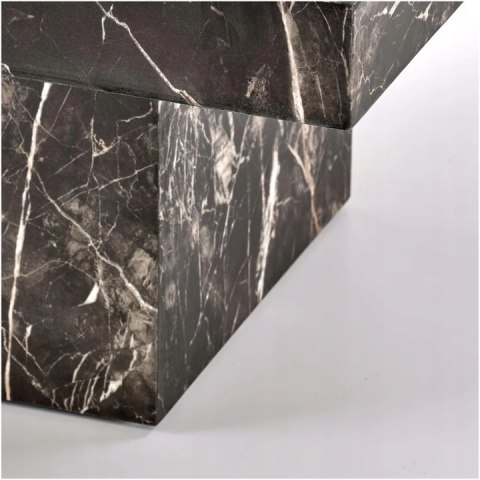 ŁAWA KWADRATOWA CZARNY MARMUR 80x80 MONOLIT HALMAR OKLEINOWANA PŁYTA MEBLOWA DO SALONU DO POKOJU ŁAWA KWADRATOWA CZARNY MARMUR 80x80 MONOLIT HALMAR OKLEINOWANA PŁYTA MEBLOWA DO SALONU DO POKOJU