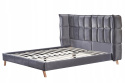 ŁÓŻKO DWUOSOBOWE DO SYPIALNI SCANDINO 160x200 HALMAR TAPICEROWANE TKANINA VELVET DREWNO LITE BEZ MATERACA popielaty ŁÓŻKO DWUOSOBOWE DO SYPIALNI SCANDINO 160x200 HALMAR TAPICEROWANE TKANINA VELVET DREWNO LITE BEZ MATERACA popielaty
