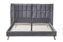 ŁÓŻKO DWUOSOBOWE DO SYPIALNI SCANDINO 160x200 HALMAR TAPICEROWANE TKANINA VELVET DREWNO LITE BEZ MATERACA popielaty ŁÓŻKO DWUOSOBOWE DO SYPIALNI SCANDINO 160x200 HALMAR TAPICEROWANE TKANINA VELVET DREWNO LITE BEZ MATERACA popielaty