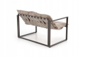 ZESTAW OGRODOWY ( sofa + fotel 2x + ława ), czarny / cappuccino SHARK HALMAR tapicerka tkanina korpus sztal malowana blat szkło ZESTAW OGRODOWY ( sofa + fotel 2x + ława ), czarny / cappuccino SHARK HALMAR tapicerka tkanina korpus sztal malowana blat szkło