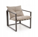 ZESTAW OGRODOWY ( sofa + fotel 2x + ława ), czarny / cappuccino SHARK HALMAR tapicerka tkanina korpus sztal malowana blat szkło ZESTAW OGRODOWY ( sofa + fotel 2x + ława ), czarny / cappuccino SHARK HALMAR tapicerka tkanina korpus sztal malowana blat szkło