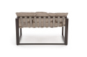 ZESTAW OGRODOWY ( sofa + fotel 2x + ława ), czarny / cappuccino SHARK HALMAR tapicerka tkanina korpus sztal malowana blat szkło ZESTAW OGRODOWY ( sofa + fotel 2x + ława ), czarny / cappuccino SHARK HALMAR tapicerka tkanina korpus sztal malowana blat szkło