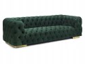 SOFA KANAPA TRZYOSOBOWA VELVET ZIELONY TAP.201 CHESTER 3 SIGNAL METAL ZŁOTY TAPICERKA TKANINA AKSAMIT PIKOWANA SOFA KANAPA TRZYOSOBOWA VELVET ZIELONY TAP.201 CHESTER 3 SIGNAL METAL ZŁOTY TAPICERKA TKANINA AKSAMIT PIKOWANA
