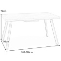 STÓŁ ROZKŁADANY 160-220x90 blat - ORZECH stelaż - CZARNY BERLIN HALMAR PROSTOKĄTNY PŁYTA LAMINOWANA PODSTAWA STAL MALOWANA STÓŁ ROZKŁADANY 160-220x90 blat - ORZECH stelaż - CZARNY BERLIN HALMAR PROSTOKĄTNY PŁYTA LAMINOWANA PODSTAWA STAL MALOWANA