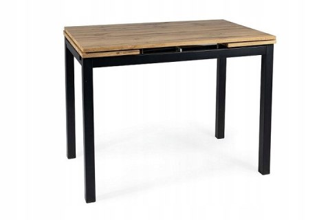 STÓŁ ROZKŁADANY PROSTOKĄTNY DĄB ARTISAN / CZARNY MAT 110(170)x74 GD017 SIGNAL PŁYTA LAMINOWANA STELAŻ METAL DO JADALNI KUCHNI STÓŁ ROZKŁADANY PROSTOKĄTNY DĄB ARTISAN / CZARNY MAT 110(170)x74 GD017 SIGNAL PŁYTA LAMINOWANA STELAŻ METAL DO JADALNI KUCHNI