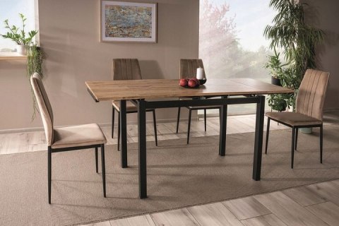 STÓŁ ROZKŁADANY PROSTOKĄTNY DĄB ARTISAN / CZARNY MAT 110(170)x74 GD017 SIGNAL PŁYTA LAMINOWANA STELAŻ METAL DO JADALNI KUCHNI STÓŁ ROZKŁADANY PROSTOKĄTNY DĄB ARTISAN / CZARNY MAT 110(170)x74 GD017 SIGNAL PŁYTA LAMINOWANA STELAŻ METAL DO JADALNI KUCHNI