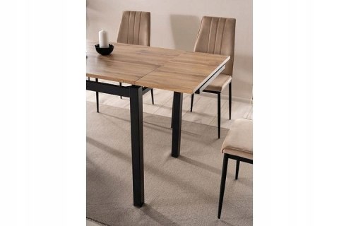 STÓŁ ROZKŁADANY PROSTOKĄTNY DĄB ARTISAN / CZARNY MAT 110(170)x74 GD017 SIGNAL PŁYTA LAMINOWANA STELAŻ METAL DO JADALNI KUCHNI STÓŁ ROZKŁADANY PROSTOKĄTNY DĄB ARTISAN / CZARNY MAT 110(170)x74 GD017 SIGNAL PŁYTA LAMINOWANA STELAŻ METAL DO JADALNI KUCHNI