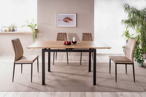 STÓŁ ROZKŁADANY PROSTOKĄTNY DĄB ARTISAN / CZARNY MAT 110(170)x74 GD017 SIGNAL PŁYTA LAMINOWANA STELAŻ METAL DO JADALNI KUCHNI STÓŁ ROZKŁADANY PROSTOKĄTNY DĄB ARTISAN / CZARNY MAT 110(170)x74 GD017 SIGNAL PŁYTA LAMINOWANA STELAŻ METAL DO JADALNI KUCHNI