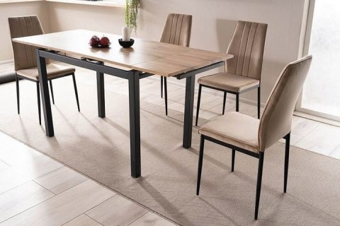 STÓŁ ROZKŁADANY PROSTOKĄTNY DĄB ARTISAN / CZARNY MAT 110(170)x74 GD017 SIGNAL PŁYTA LAMINOWANA STELAŻ METAL DO JADALNI KUCHNI STÓŁ ROZKŁADANY PROSTOKĄTNY DĄB ARTISAN / CZARNY MAT 110(170)x74 GD017 SIGNAL PŁYTA LAMINOWANA STELAŻ METAL DO JADALNI KUCHNI