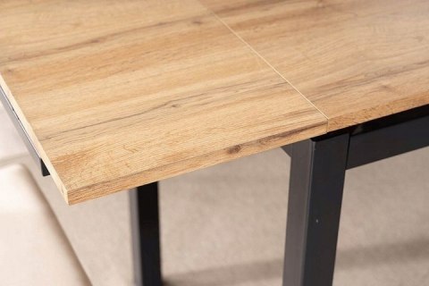 STÓŁ ROZKŁADANY PROSTOKĄTNY DĄB ARTISAN / CZARNY MAT 110(170)x74 GD017 SIGNAL PŁYTA LAMINOWANA STELAŻ METAL DO JADALNI KUCHNI STÓŁ ROZKŁADANY PROSTOKĄTNY DĄB ARTISAN / CZARNY MAT 110(170)x74 GD017 SIGNAL PŁYTA LAMINOWANA STELAŻ METAL DO JADALNI KUCHNI