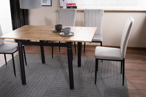 STÓŁ ROZKŁADANY GD082 DĄB ARTISAN / CZARNY MAT 80(131)x80 SIGNAL PŁYTA LAMINOWANA STELAŻ METALOWY DO KUCHNI DO SALONU STÓŁ ROZKŁADANY GD082 DĄB ARTISAN / CZARNY MAT 80(131)x80 SIGNAL PŁYTA LAMINOWANA STELAŻ METALOWY DO KUCHNI DO SALONU