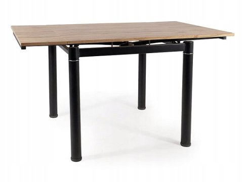 STÓŁ ROZKŁADANY GD082 DĄB ARTISAN / CZARNY MAT 80(131)x80 SIGNAL PŁYTA LAMINOWANA STELAŻ METALOWY DO KUCHNI DO SALONU STÓŁ ROZKŁADANY GD082 DĄB ARTISAN / CZARNY MAT 80(131)x80 SIGNAL PŁYTA LAMINOWANA STELAŻ METALOWY DO KUCHNI DO SALONU