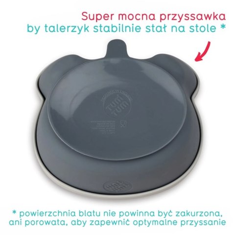 Tum Tum Tum Tum Miseczka z Przyssawką i Łyżeczką Grey Tum Tum Tum Tum Miseczka z Przyssawką i Łyżeczką Grey