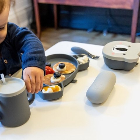 Tum Tum Tum Tum Miseczka z Przyssawką i Łyżeczką Grey Tum Tum Tum Tum Miseczka z Przyssawką i Łyżeczką Grey