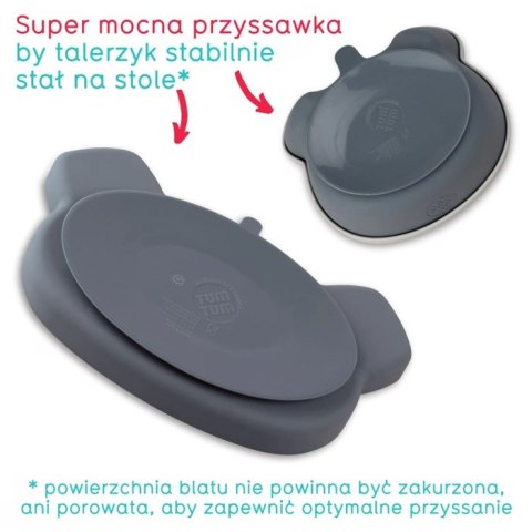 Tum Tum Tum Tum Zestaw Obiadowy dla Dzieci z Przyssawkami Grey Tum Tum Tum Tum Zestaw Obiadowy dla Dzieci z Przyssawkami Grey