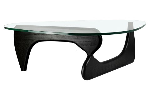 STOLIK ŁAWA STABLE BLACK - szkło typu FLOAT TRANSPARENTNE podstawa drewno jesion CZARNE King Home STOLIK ŁAWA STABLE BLACK - szkło typu FLOAT TRANSPARENTNE podstawa drewno jesion CZARNE King Home