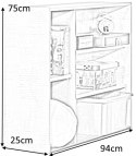 ŁÓŻKO Z SZUFLADAMI + REGAŁ - ZESTAW - Grafit / Enigma TABLO System TA12 A + B Meblar meble młodzieżowe laminat obrzeże ABS