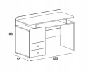 BIURKO MŁODZIEŻOWE - Biały Lux / Dąb Wilton biały / Szary Meblar COMO System CM9 SZAFKA PÓŁKI SZUFLADY PŁYTA LAMINOWANA BIURKO MŁODZIEŻOWE - Biały Lux / Dąb Wilton biały / Szary Meblar COMO System CM9 SZAFKA PÓŁKI SZUFLADY PŁYTA LAMINOWANA