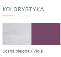 Meblar NEXT System NX13 - Sosna bielona / Viola biurko młodzieżowe Meblar NEXT System NX13 - Sosna bielona / Viola biurko młodzieżowe