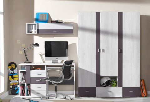 Meblar NEXT System NX11 - komoda młodzieżowa Sosna bielona / Earth Meblar NEXT System NX11 - komoda młodzieżowa Sosna bielona / Earth