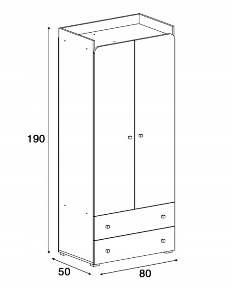 SZAFA DWUDRZWIOWA MŁODZIEŻOWA Z SZUFLADAMI - Biały Lux / Dąb Wilton biały / Szary Meblar COMO System CM3 PŁYTA LAMINOWANA SZAFA DWUDRZWIOWA MŁODZIEŻOWA Z SZUFLADAMI - Biały Lux / Dąb Wilton biały / Szary Meblar COMO System CM3 PŁYTA LAMINOWANA