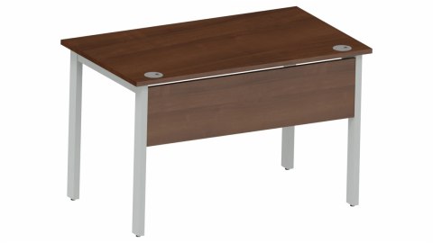BIURKO NA STELAŻU METALOWYM PROSTOKĄTNE Biurka Silver B120FE ORZECH CAMARO + SZARA PLATYNA ODNOWA MEBLE BIUROWE BIURKO NA STELAŻU METALOWYM PROSTOKĄTNE Biurka Silver B120FE ORZECH CAMARO + SZARA PLATYNA ODNOWA MEBLE BIUROWE