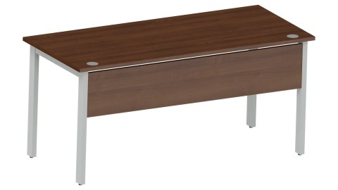 BIURKO NA STELAŻU METALOWYM PROSTOKĄTNE Biurka Silver B160FE ORZECH CAMARO + SZARA PLATYNA ODNOWA MEBLE BIUROWE BIURKO NA STELAŻU METALOWYM PROSTOKĄTNE Biurka Silver B160FE ORZECH CAMARO + SZARA PLATYNA ODNOWA MEBLE BIUROWE