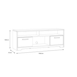 Forte JOADAKIS JDKT121-D89 Szafka RTV 150 cm stojąca Dąb Catania