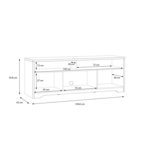 Forte JOADAKIS JDKT121-D89 Szafka RTV 150 cm stojąca Dąb Catania Forte JOADAKIS JDKT121-D89 Szafka RTV 150 cm stojąca Dąb Catania