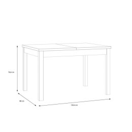 Forte JOADAKIS TBLT7081-D89 Stół rozkładany 120-160x80 cm Dąb Catania