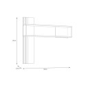 Forte JOAKIMIS JMXB01-M637 Półka wisząca Dąb Mauvella / Czarny Forte JOAKIMIS JMXB01-M637 Półka wisząca Dąb Mauvella / Czarny