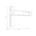 Forte JOAKIMIS JMXB01-M637 Półka wisząca Dąb Mauvella / Czarny