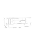 Forte JOAKIMIS JMXT131-M637 Szafka RTV stojąca, 160 cm, Dąb Mauvella / Czarny Forte JOAKIMIS JMXT131-M637 Szafka RTV stojąca, 160 cm, Dąb Mauvella / Czarny